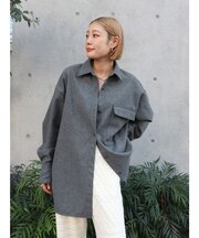 起毛デザインシャツ