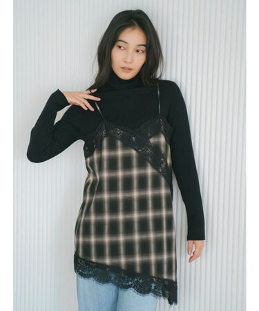 レースデザインキャミ