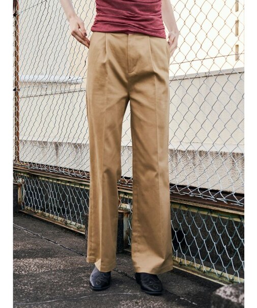 ストレッチチノフレアパンツ