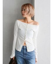 リングドットオフショルトップス