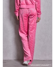 GYDA×Juicy Couture GG JC Emboss Big Bling Velour Track Pants