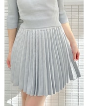 ニットプリーツミニスカート
