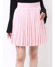 ニットプリーツミニスカート