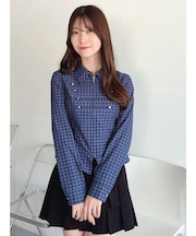 フロントジップナポレオンシャツ