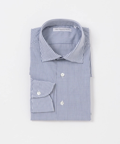『イージーケア』LIFE STYLE TAILOR セミワイドチェックシャツ