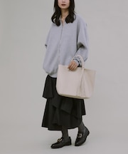 『Mサイズ』タッセル軽量2WAYシンプルトートバッグ