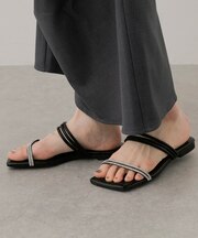 ラインストーンナローコードサンダル