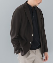 『イージーケア/速乾』LIFE STYLE TAILOR メランジニットイージージャケット