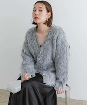 F by ROSSO シープドッグシャギーカーディガン