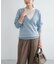 new basic　カシミヤコットンVネックチュニックニット