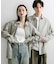 『ユニセックス』グラフチェックルーズシャツ