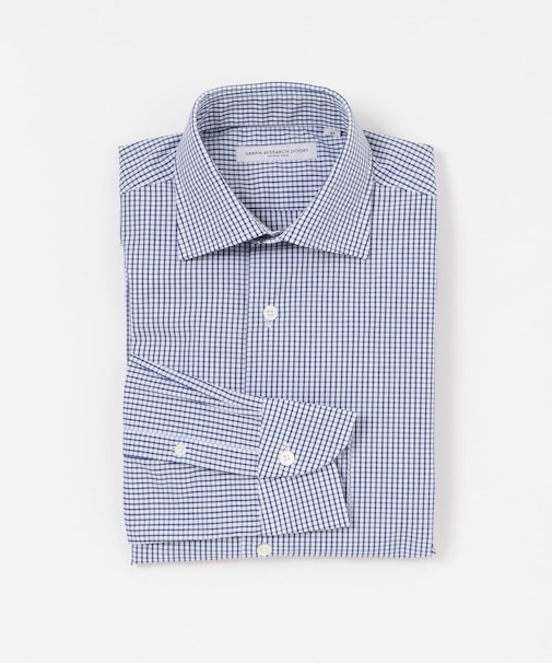 『イージーケア』LIFE STYLE TAILOR セミワイドチェックシャツ
