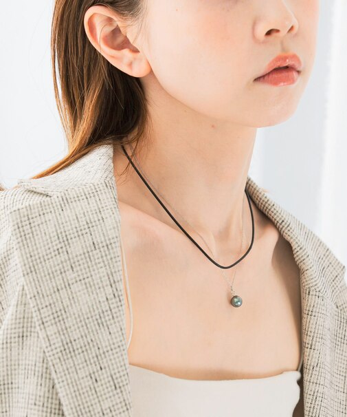 Favorible Black Pearl Combi Necklace