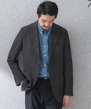 『洗濯可/防シワ』LIFE STYLE TAILOR TRABESTグレンチェックジャケット