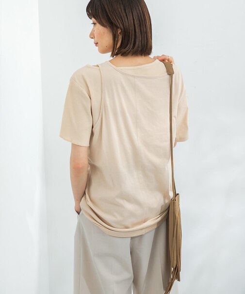 アシメレイヤードTシャツ
