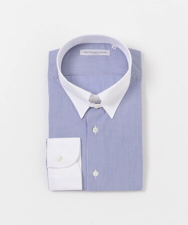 『イージーケア』LIFE STYLE TAILOR タブカラークレリックシャツ