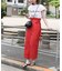 『XS・TALL展開あり』リネンライクハイウエストラップスカート