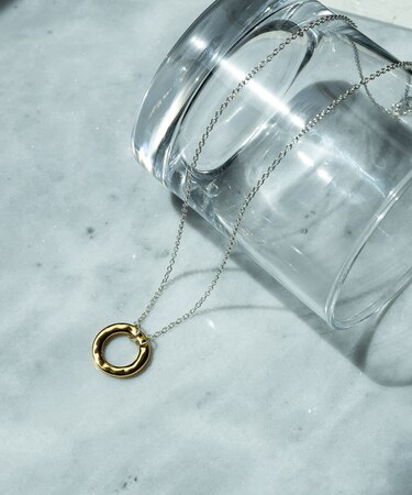 SMELLY so’ plate ring necklace