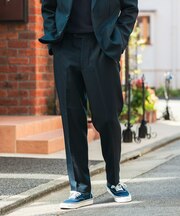 『イージーケア』LIFE STYLE TAILOR ウールライクツイルコンフォータブルパンツ