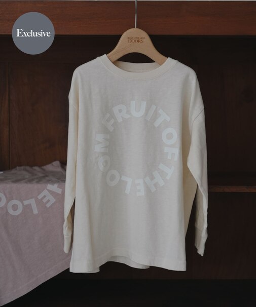 『別注』FRUIT OF THE LOOM×DOORS　サークルロゴ長袖Tシャツ(KIDS)