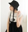リボン付きキルティングバケットHAT