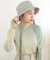 リボン付きキルティングバケットHAT