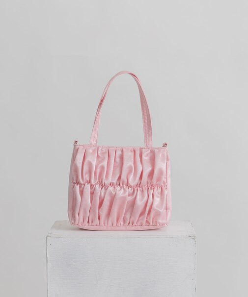 サテンギャザーハンドBAG