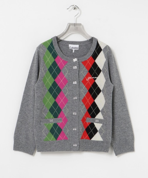 GANNI Cashmere Wool Mix Cardigan