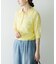 new basic　リネン混ワッシャーシャツカラーニット