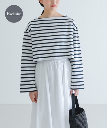 『別注』Le minor×UR Border cropped T-shirts