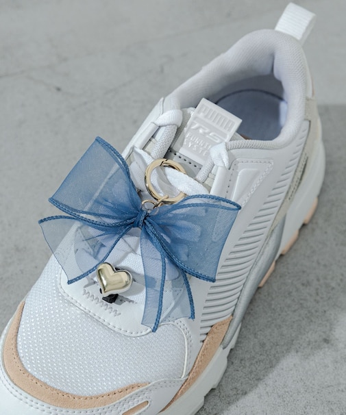 リボンハートアシメスニーカーチャーム