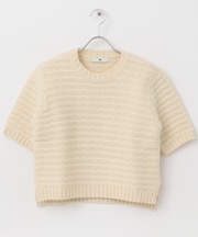 le TEXTURED KNIT SHORT-SLEEVE