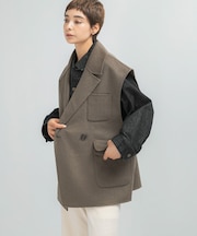 『一部別注カラー』YENN DOUBLE FACE VEST JACKET