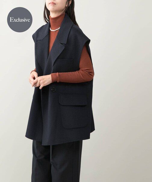 『一部別注カラー』YENN　DOUBLE FACE VEST JACKET