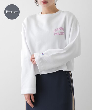 『別注』Champion×SENSE OF PLACE カットオフスウェット