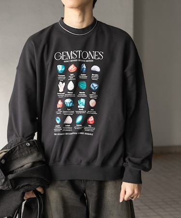Gem Stone Cropped Sweat