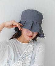 ファブリックギャザーハット