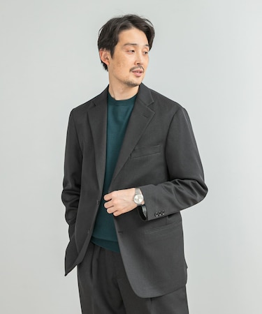 LIFE STYLE TAILOR　レトロヘリンボンストレッチジャケット