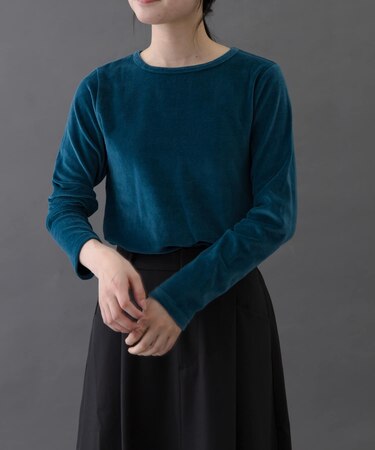 FORK&SPOON ベロアロングスリーブTシャツ