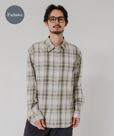 『別注』OUTDOOR EXCHANGE×URBAN RESEARCH シャギーチェックシャツ