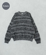 『別注』crepuscule×URBAN RESEARCH　Multi Border Mix CREW-NECK
