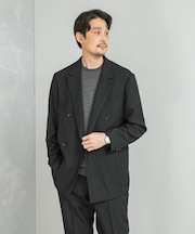 LIFE STYLE TAILOR　ウールライクツイルコンフォータブル Wジャケット