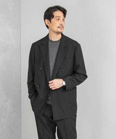 LIFE STYLE TAILOR ウールライクツイルコンフォータブル Wジャケット