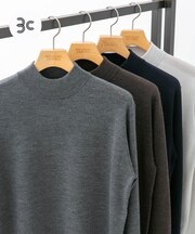 LIFE STYLE TAILOR マシンウォッシャブルハイゲージモックニット