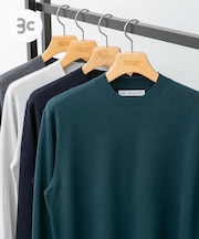 LIFE STYLE TAILOR マシンウォッシャブルハイゲージクルーニット
