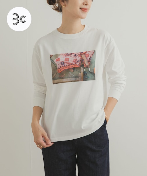Grow OrganicフォトプリントロングTシャツ