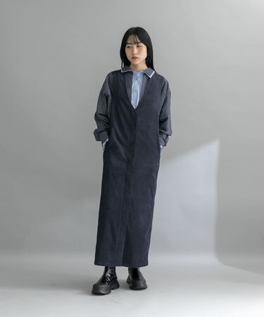 『WEB限定』コーデュロイクロスジャンパースカート