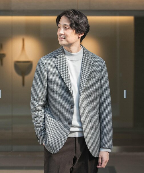 LIFE STYLE TAILOR 千鳥柄ツイードジャケット