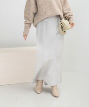 アセテートサテンストレートスカート