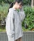 鹿子編みスキッパー衿ニット